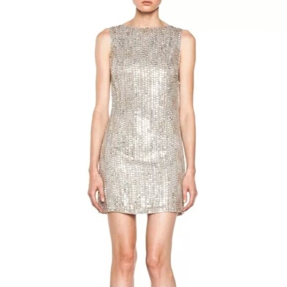 Alice + Olivia Leighton Embellished A Line Dress - Picture 2 of 7